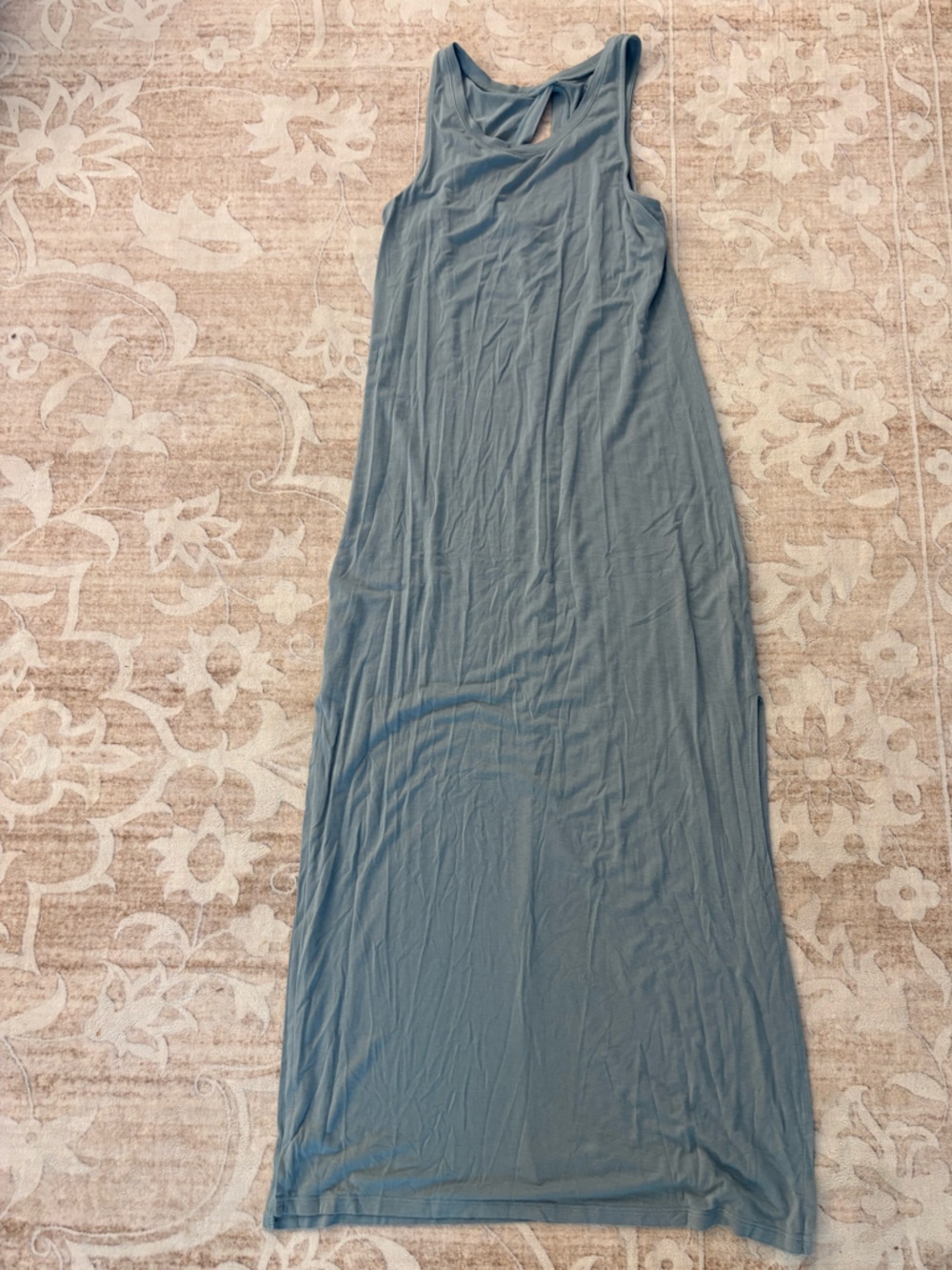 Sleeveless Maxi Dress in Slate Blue Size S